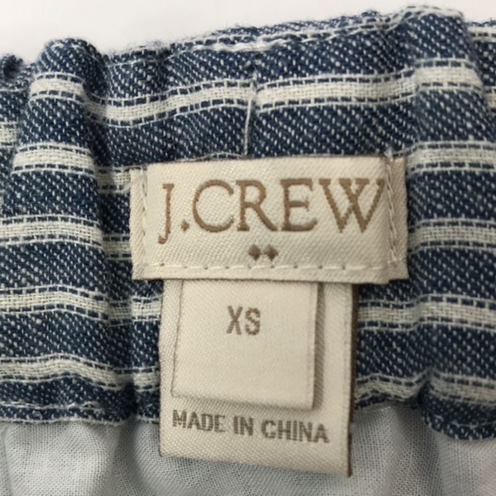 J. CREW Factory Blue/White Striped Linen Skirt XS - Picture 4 of 6